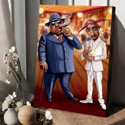 Tupac And Biggie Artwork Hip Hop Rappe Poster Canvas