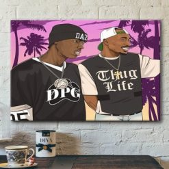 2pac Makaveli & Dillinger Don’t Go 2 Sleep Poster Canvas