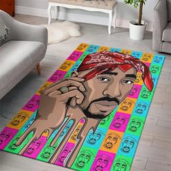 2pac Shakur Hip Hop 90s Art Rug Carpet