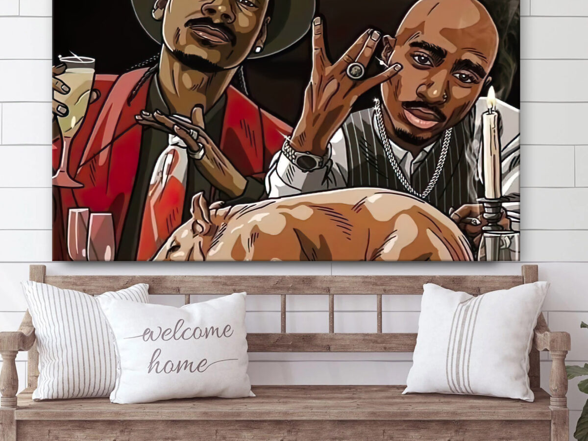 Tupac Shakur And Snoop Dogg Gangsta Party Poster Canvas