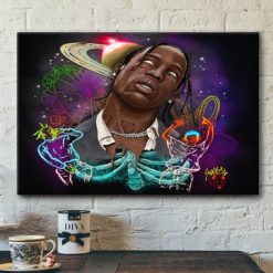 Astronomical Travis Scott Vibrant Art Poster Canvas