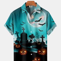 Jack-O-Lantern Halloween Print Shirt