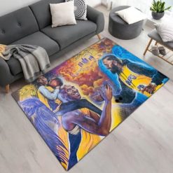 Kobe Bryant and Nipsey Hussle murals in Los Angeles Graffiti Rug Carpet