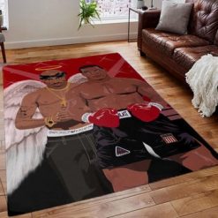 Mike Tyson And Tupac Thuglife Boxing Hits Names 90s Rug Carpet