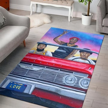 Nipsey Hussle Tupac Shakur & Nate Dogg California Love Rug Carpet
