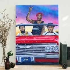 Nipsey Hussle Tupac Shakur & Nate Dogg California Poster Canvas