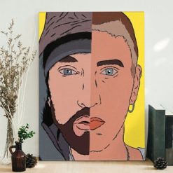 Old Eminem Vs. New Eminem Legend Hip-hop Poster Canvas