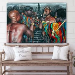 Tupac Makaveli Biggie Smalls Greatest Rappers Dope  Poster Canvas