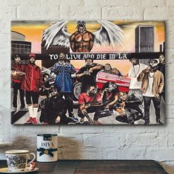 Tupac Makaveli To Live And Die In La  Poster Canvas