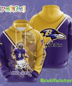 BALTIMORE RAVENS Lamar Jackson All Over Print Hoodie