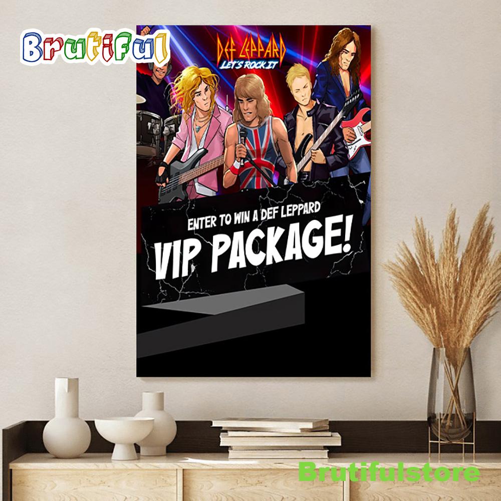 Def Leppard The Stadium Tour 2022 Let Rock It Canvas Poster 1