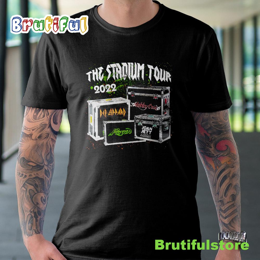 Def Leppard The Stadium Tour 2022 Motley Crue Poison Joan Jett T Shirt