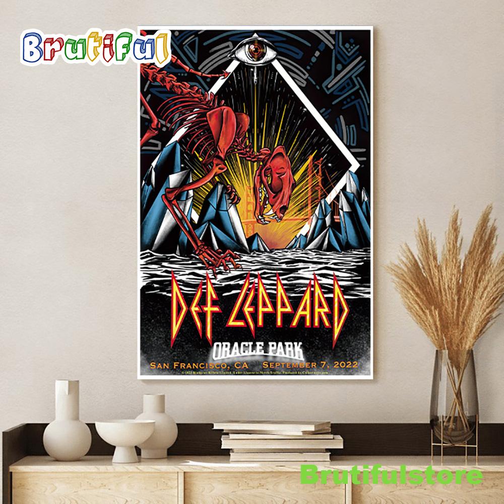 Def Leppard Tour 2022 San Francisco Sept 7 Oracle Park California Poster 1