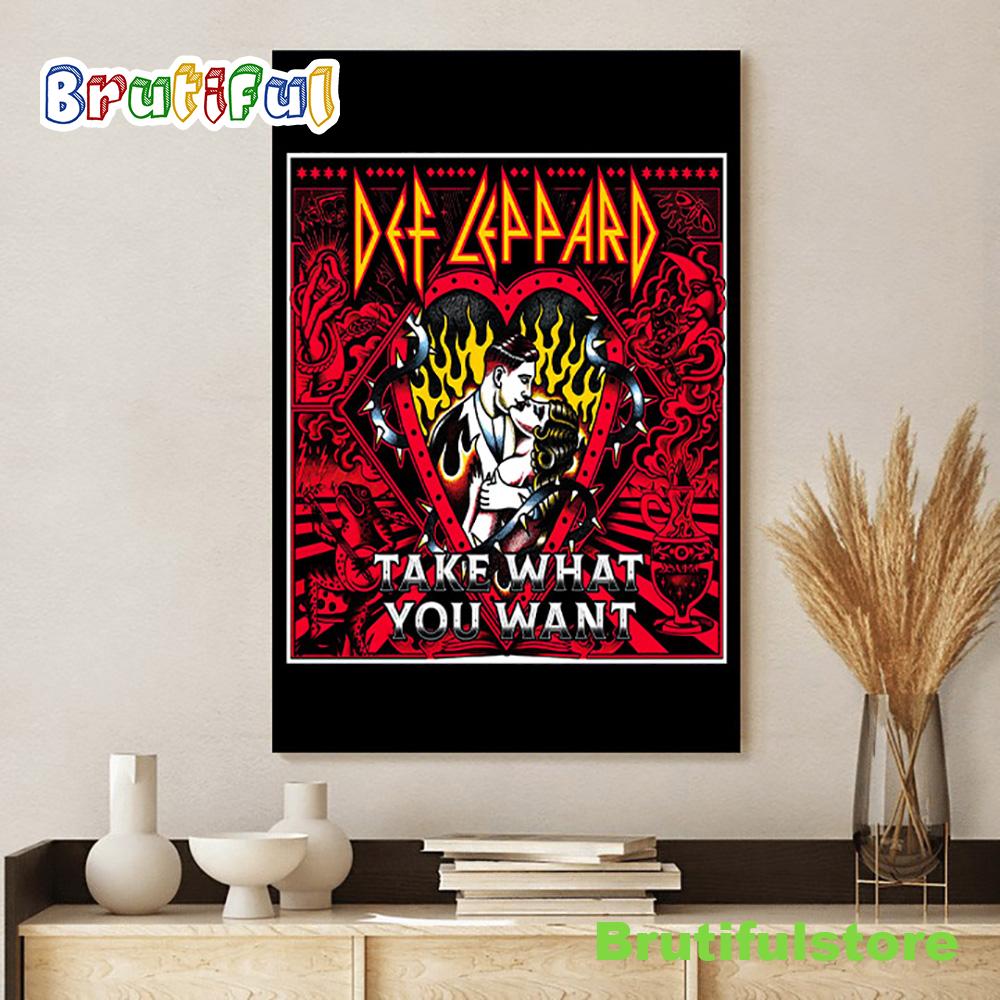 Def Leppard Tour 2022 Take What You Want Poster Canvas 1