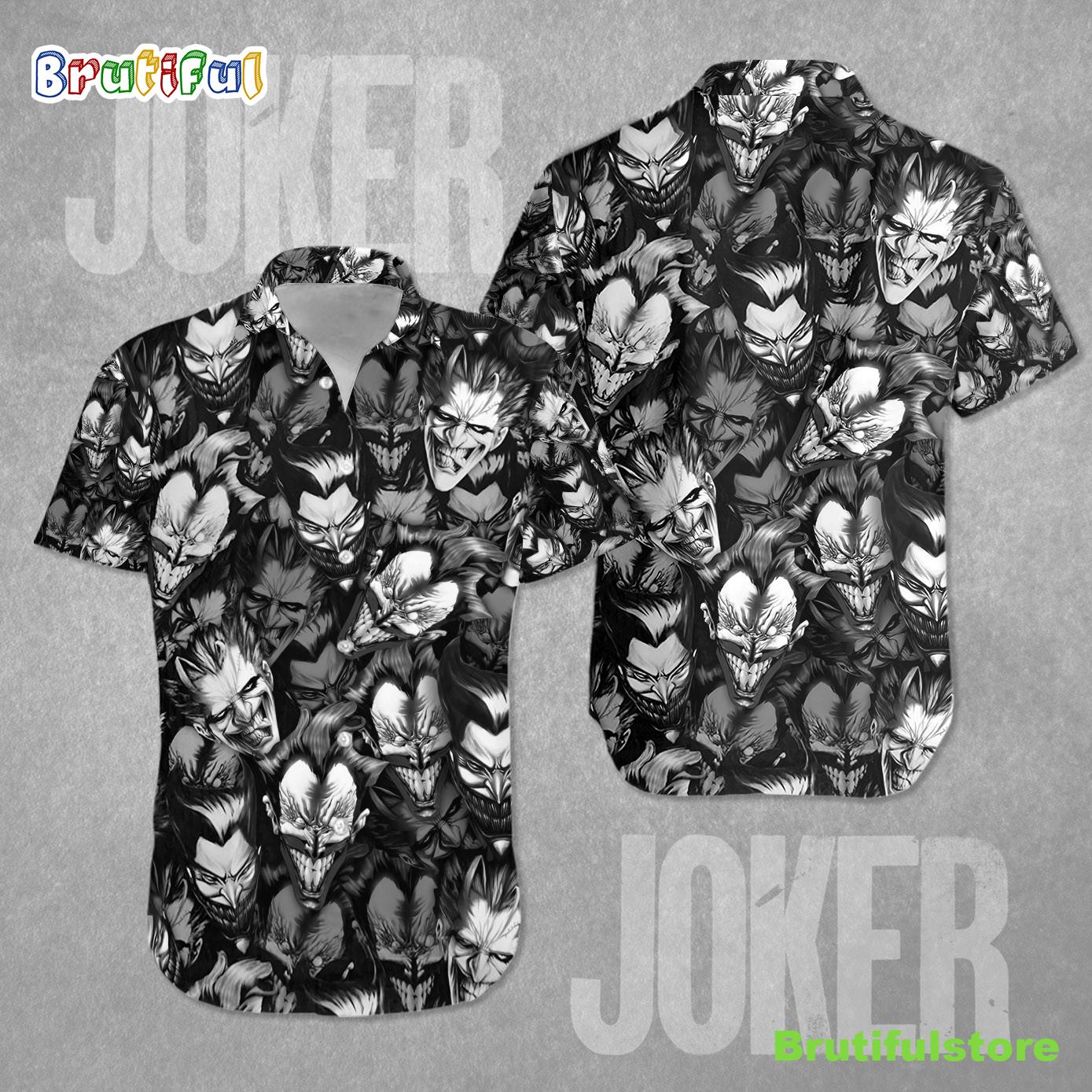 Full Of Scary Joker Horror Movie Halloween All Over Print 3D Hawaiian Shirt