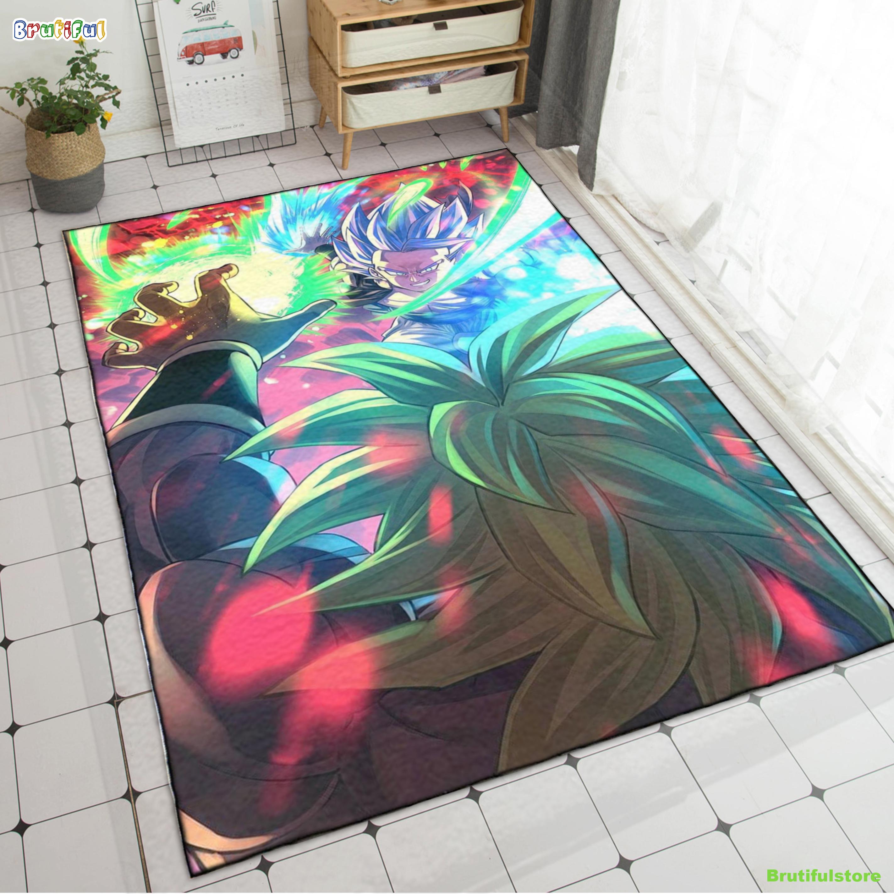 Gogeta Blue Vs Broly Ssj Commission Rug Carpet