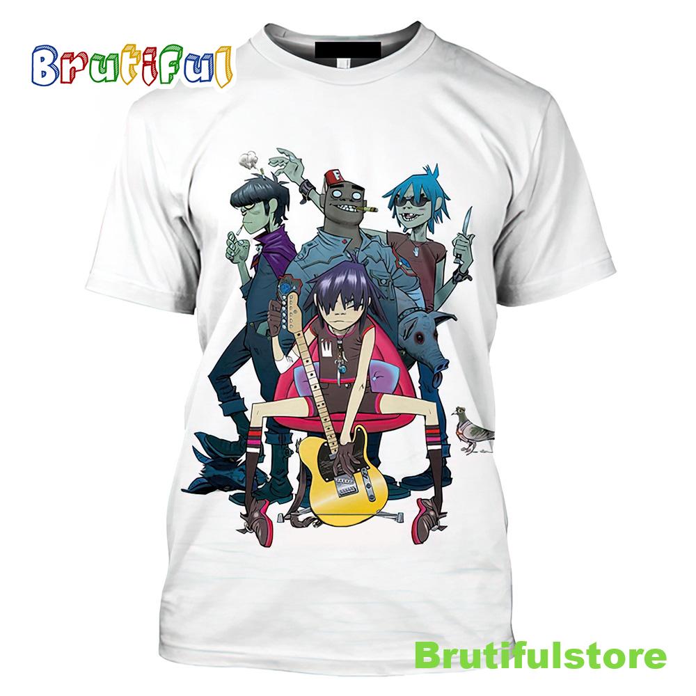 Gorillaz Tour 2022 3D Print Cartoon Anime Shirt