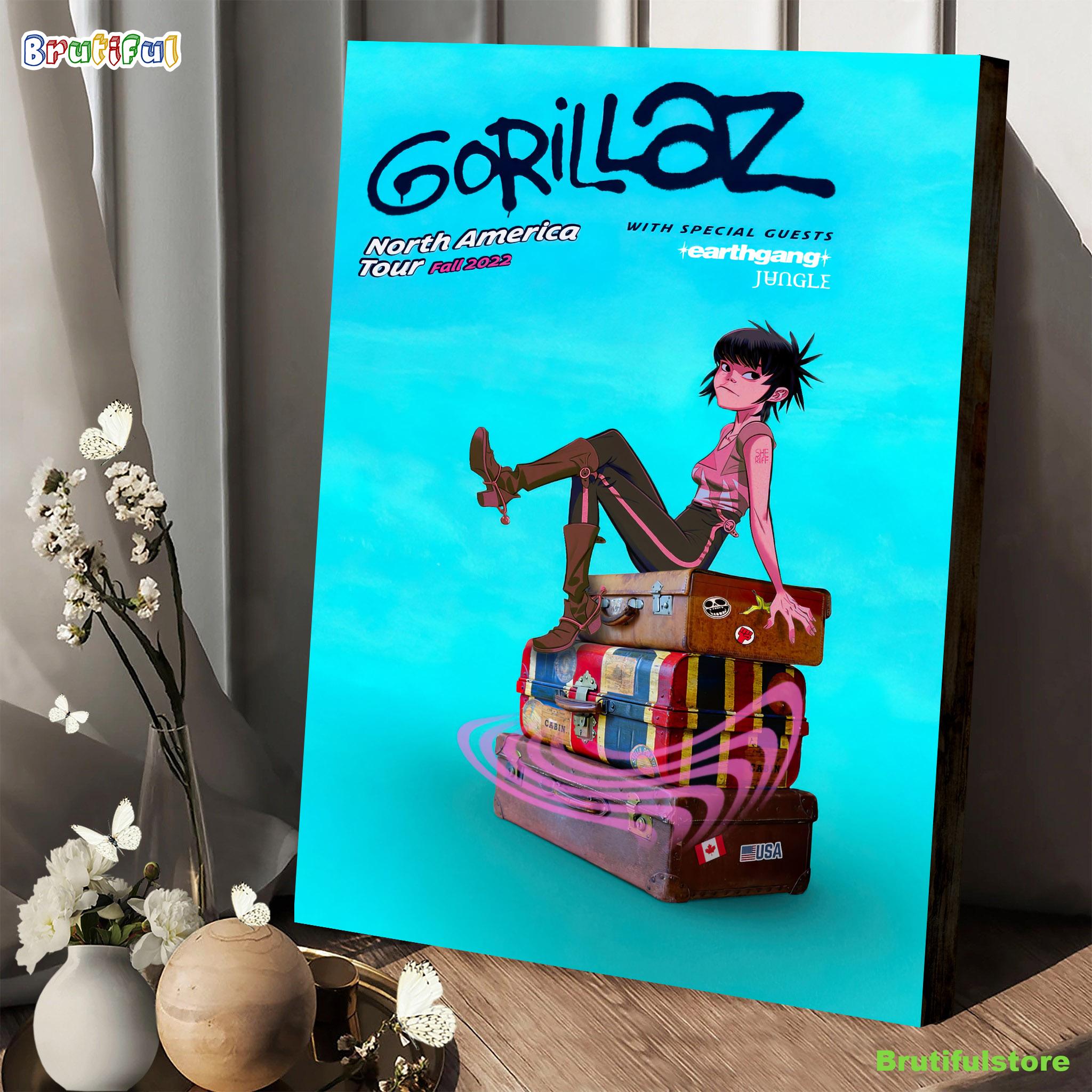 Gorillaz Tour Dates 2022-2023, Gorillaz Are Coming Poster Canvas