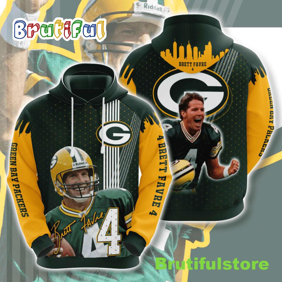 Green Bay Packers Brett Favre 3D All Over Print Hoodie