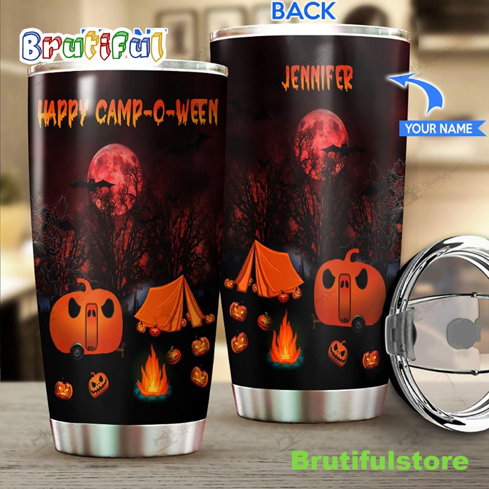 Halloween 2022 Happy Camp-o-ween Personalized Stainless Tumbler