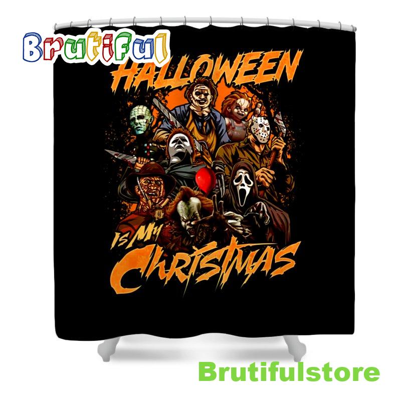 Halloween Jason Voorhees KillinIt Since 1980 Vintage Shower Curtain