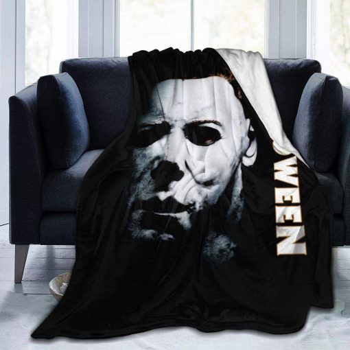 Halloween Michael Myers Ultra Soft Warm Micro Fleece Throw Blanket Sherpa Plush Fleece Wearable Throw Blankets For Bed Couch Living Room 1