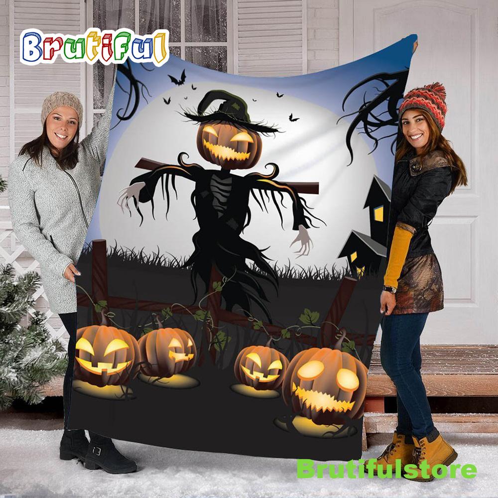 Halloween Pumpkin Gift Sherpa Blanket Sherpa Blanket Blanket Halloween Adult Throw