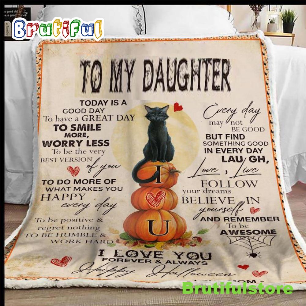 Halloween Today Is A Great Day Sherpa Blanket Halloween Adult Blanket Halloween Gift Halloween Decor