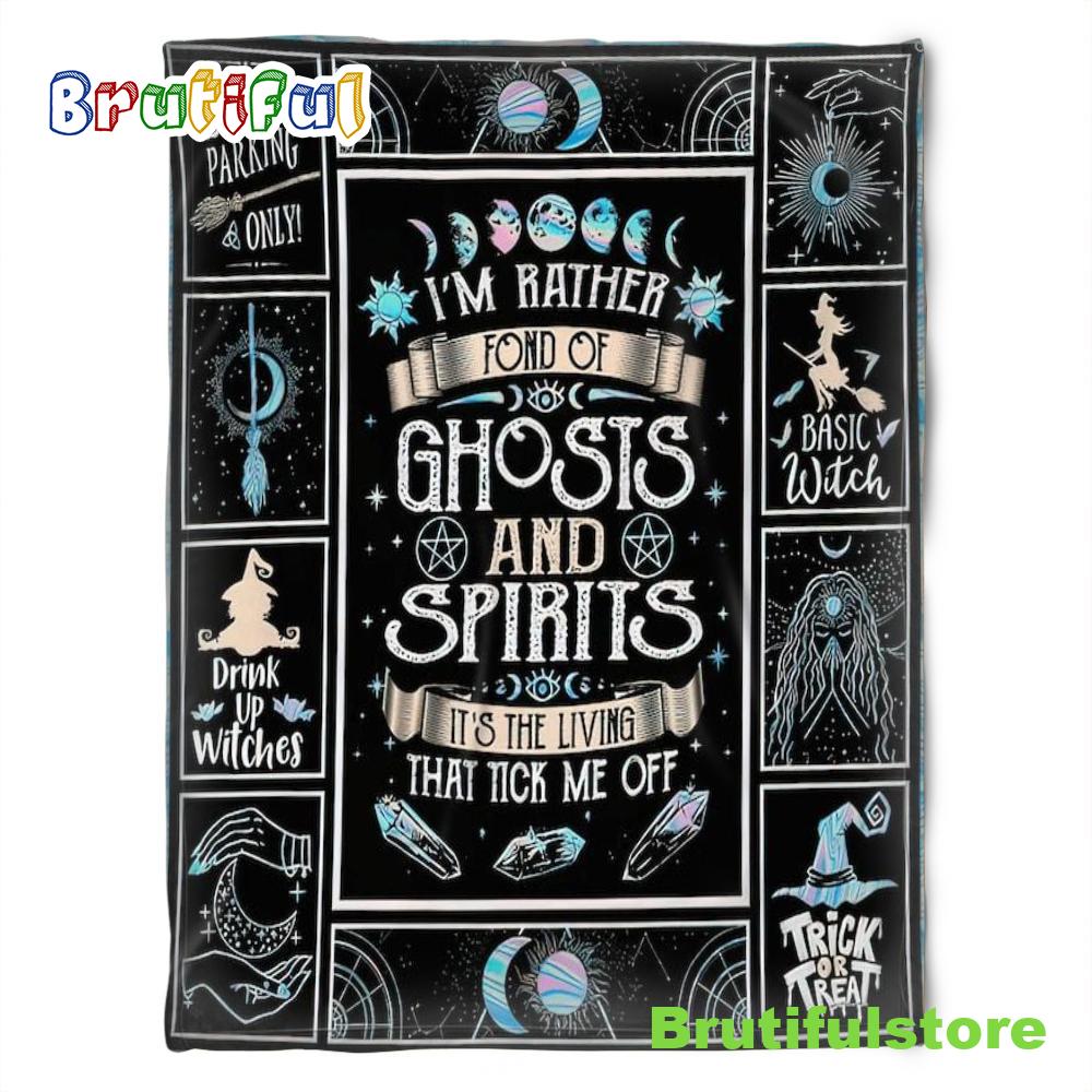 Halloween Witch Ghosts Spirit Sherpa Blanket Halloween Adult Blanket Halloween Gift Halloween Decor