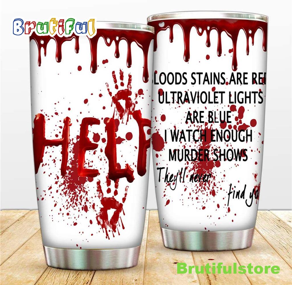 Happy Halloween 2022 Scary Blood White Halloween Tumblers Cup