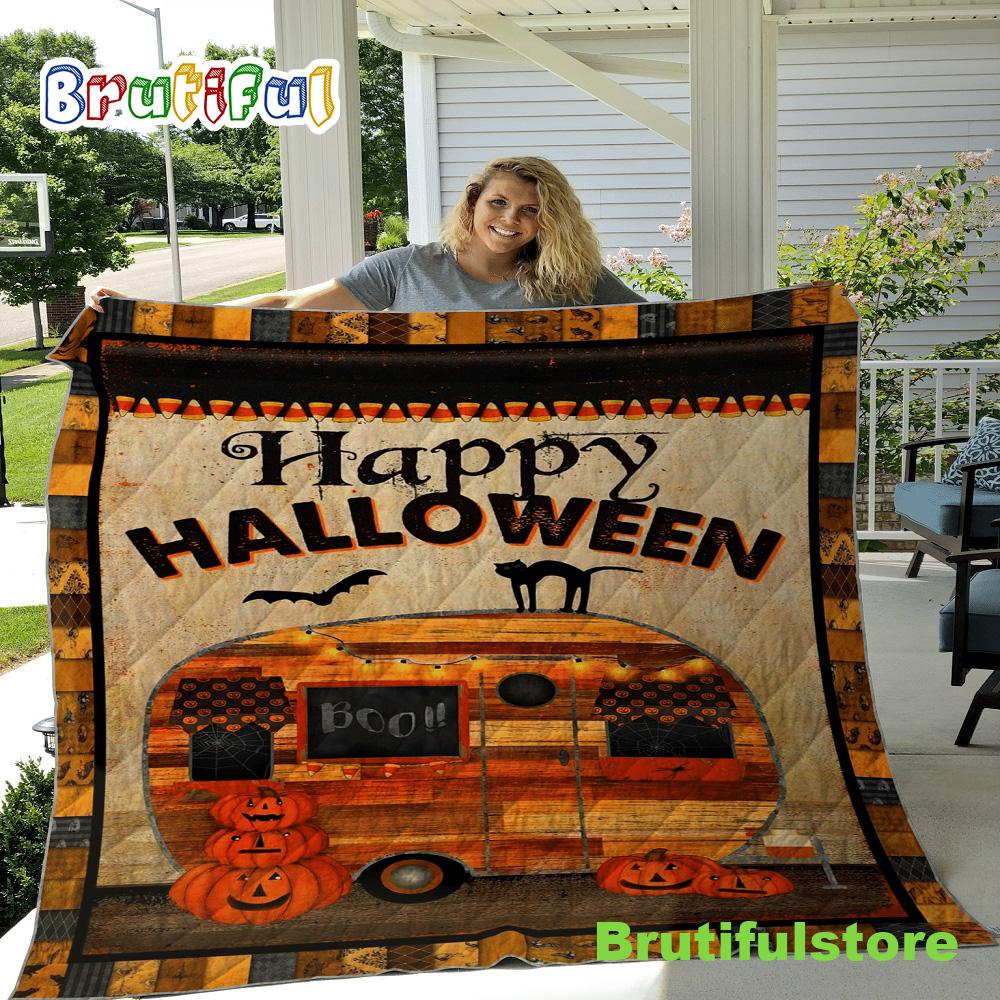 Happy Halloween Blanket Halloween Sherpa Throw Blanket Halloween Adult Throw