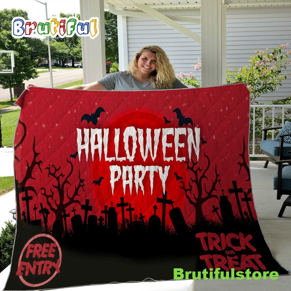 Happy Halloween Party Sherpa Blanket Trick Or Treat Halloween Throw Halloween Blanket