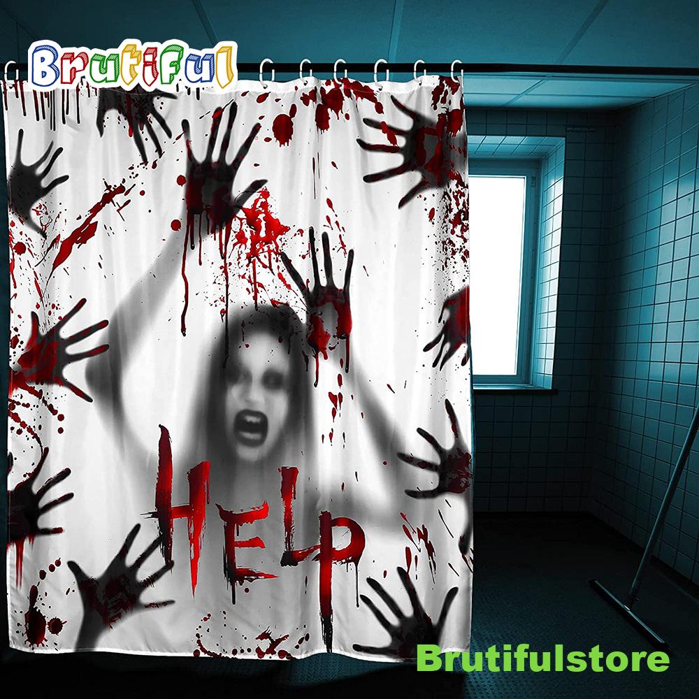 Help Me Ghost Hand Halloween 2022 Shower Curtain