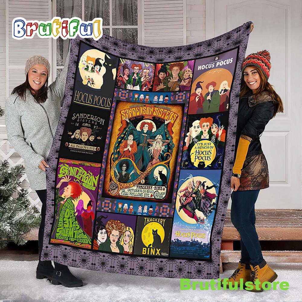 Hocus Pocus Halloween Quilt Blanket Bedding Family Gift