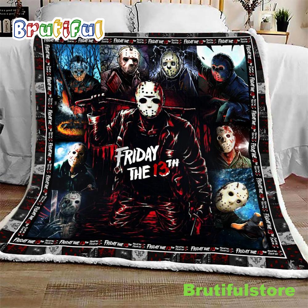 Horror Friday 3th Halloween Sofa Fleece Throw Blanket