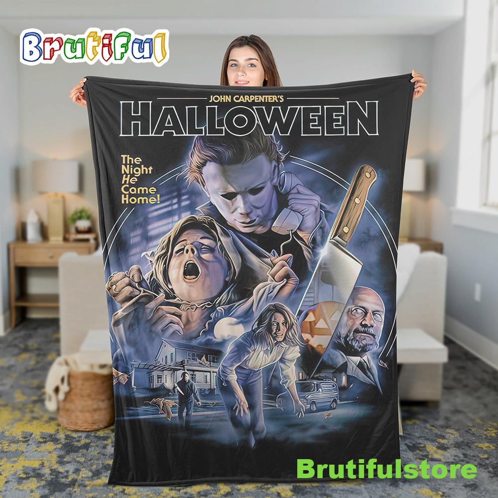 Horror Killer Michael Myers Scary Halloween Movie Fleece Blanket