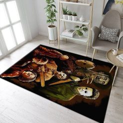 Horror Movies Michael Myers Jason Voorhees Freddy Krueger Annabelle Area Rug 1