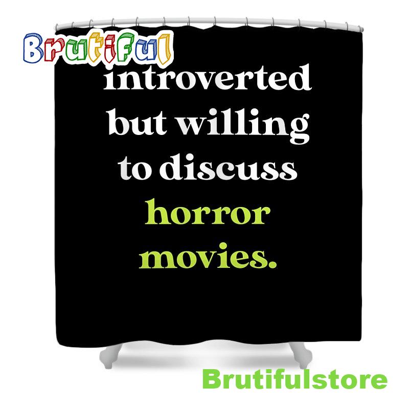 Introverted But Willing To Discuss Friday 13th Horror Movies Yellow Shower Curtain