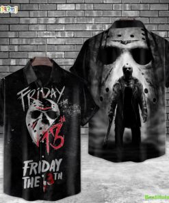 Jason Voorhees Friday The 13Th Horror Movie Halloween All Over Print 3D Hawaiian Shirt