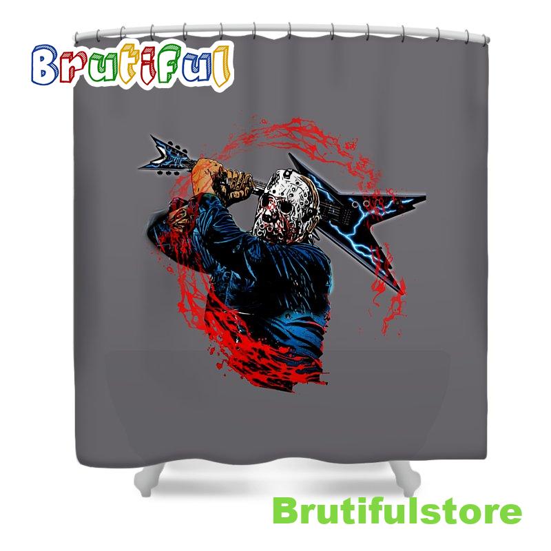 Jason Voorhees Guitar Kill Classic Shower Curtain