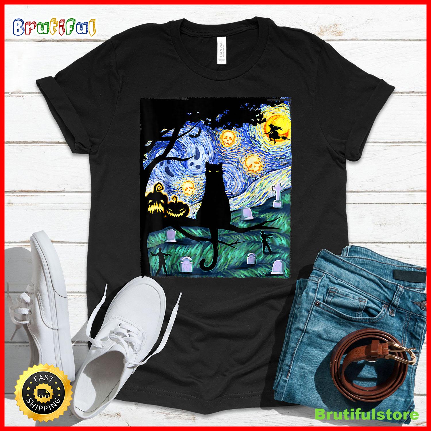 Lazy Halloween Costume Women Men Bunch of Hocus Pocus Cat T Shirt