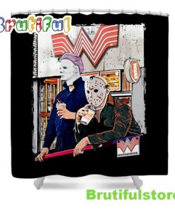 Michael Myers And Jason Voorhees Shower Curtain