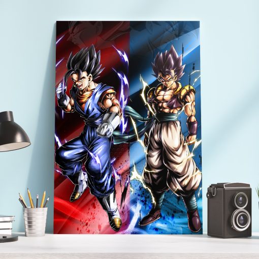 RED Vegito and BLU Gogeta Simple Wallpaper Poster Canvas