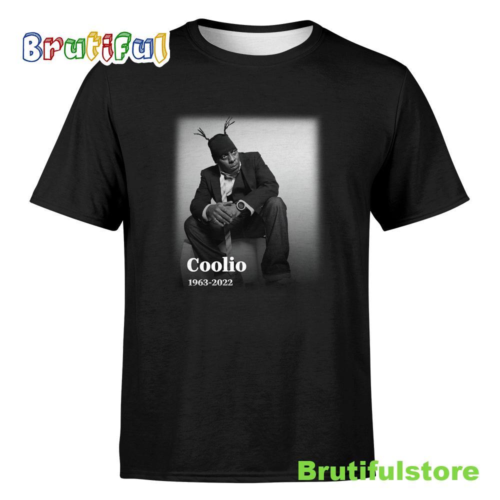 Rip Coolio 1963 2022 Gangsta Paradise Artis Black T shirt