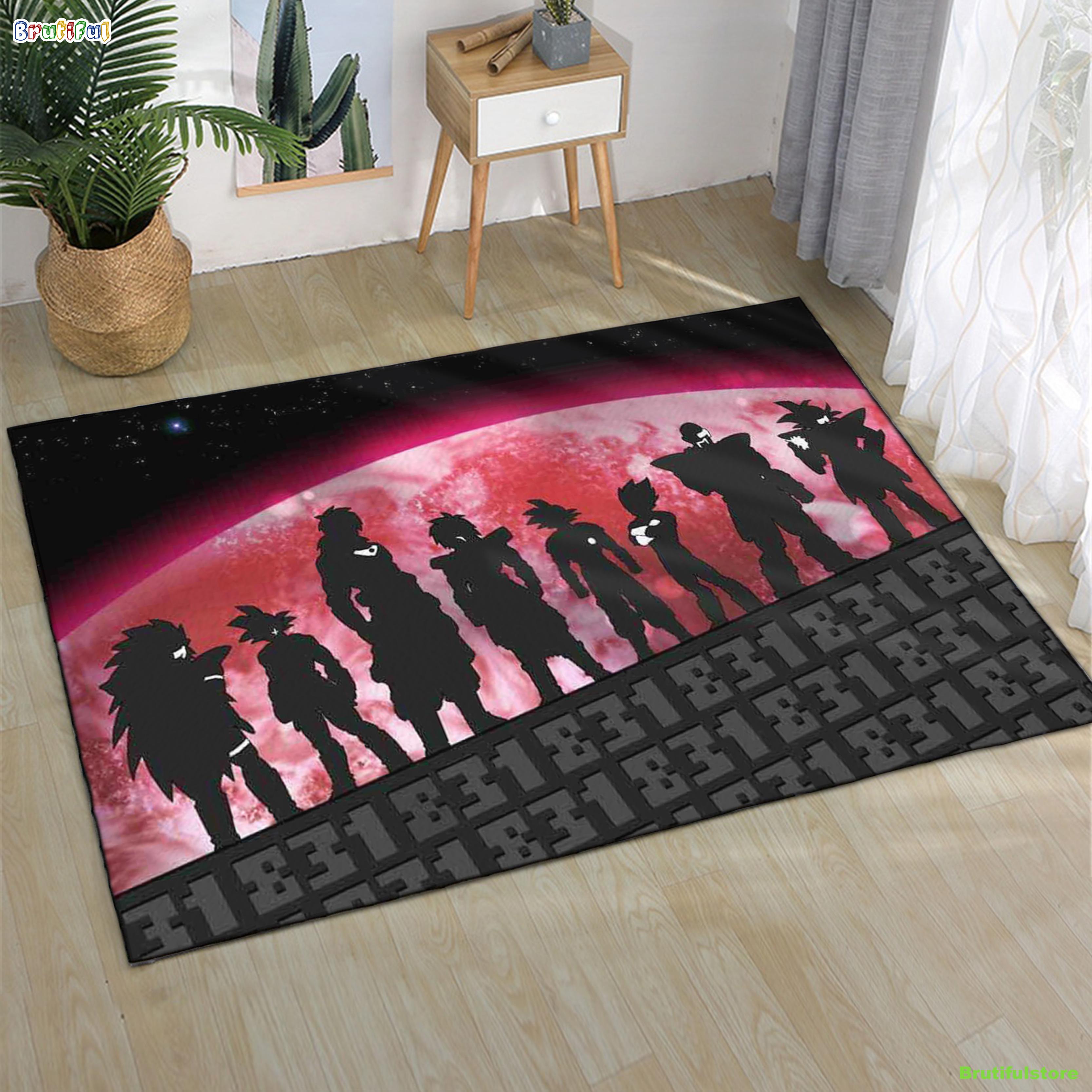 Saiyan Saga Characters Dbz Kakarot Rug Carpet