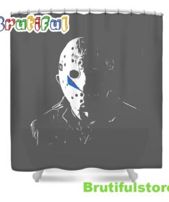 Scary Jason Voorhees Friday 13th Shower Curtain