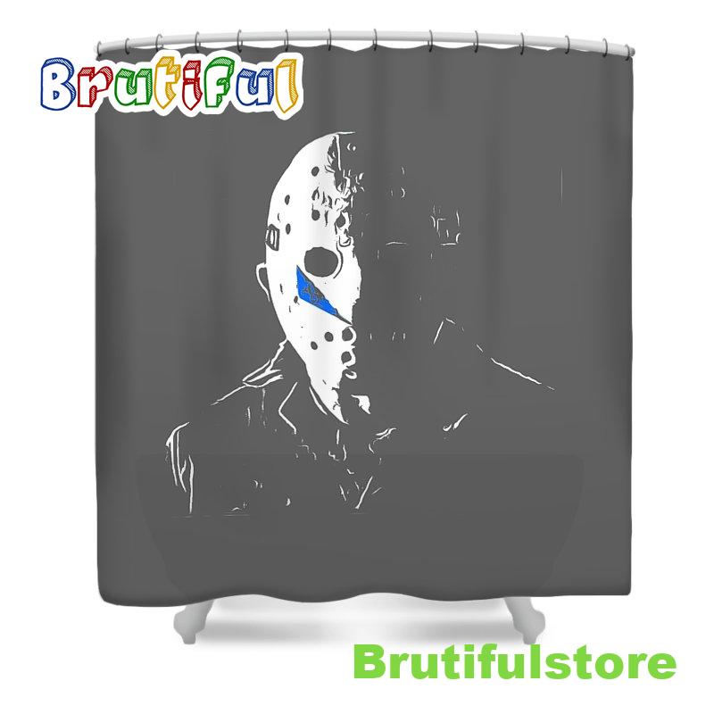 Scary Jason Voorhees Friday 13th Shower Curtain