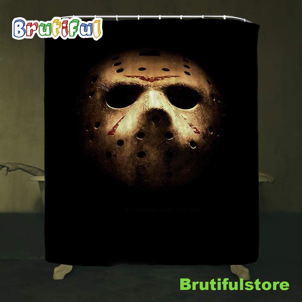 Scary Killer Jason Voorhees Friday 13th Shower Curtain