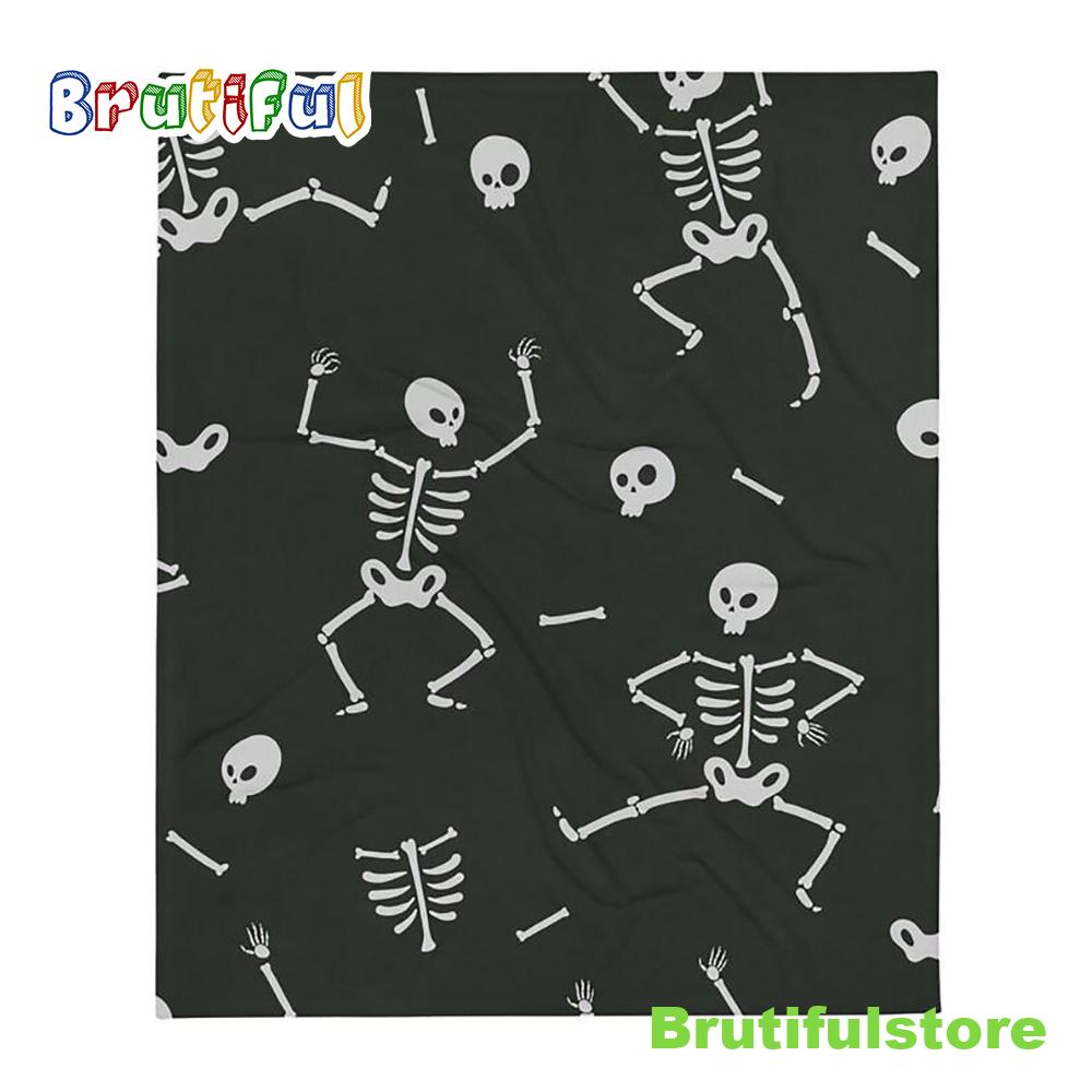 Skeleton Halloween Blanket Simple Texture Soft Blanket Halloween Gift Halloween Decor