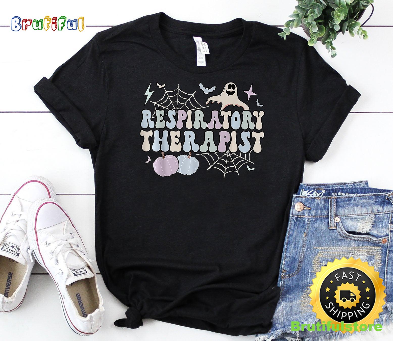 Spooky Respiratory Therapist Halloween Respiratory Therapy T Shirt
